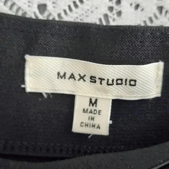 Max Studio Pull on Scuba Slim Pants Women's M Black - Picture 5 of 7